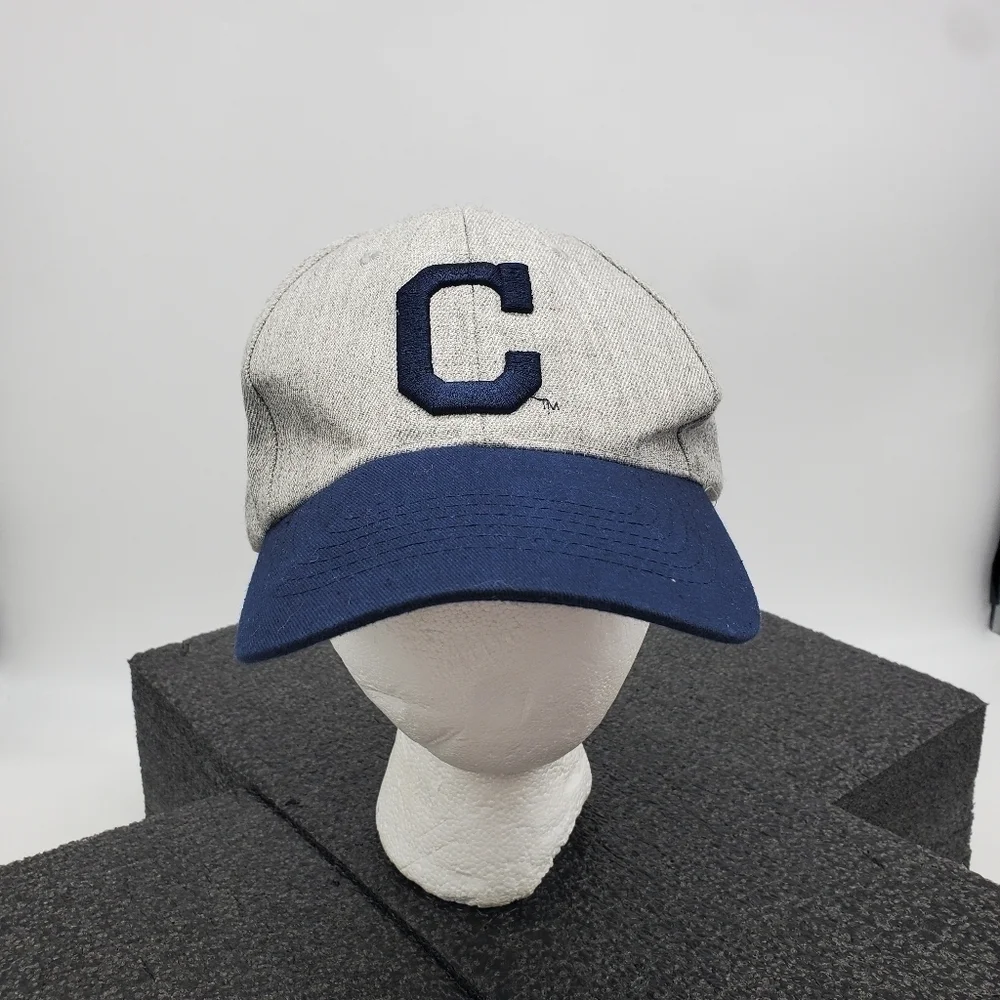 Cleveland Indians Hat Guardians C Baseball Cap Blue Gray Hall Of Fame STH